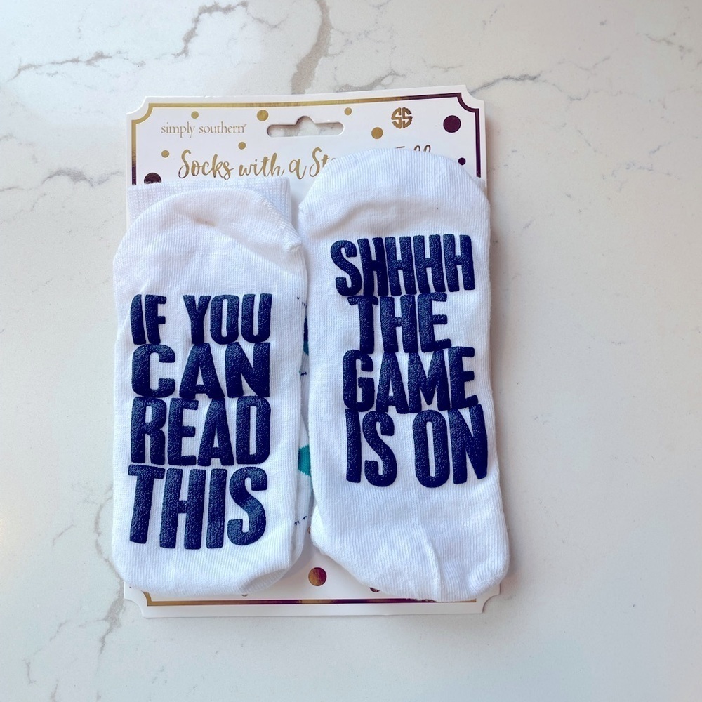 Simply Southern Game Day Socks Football Fall New in package. Unisex. Womens 7-12
